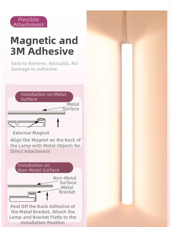 LED laualamp õppimiseks silmade kaitsmiseks – USB toide, 5V, magnetkinnitus, PC+ABS varju, ümbritsev valgus