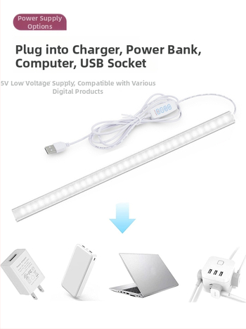 LED laualamp õppimiseks silmade kaitsmiseks – USB toide, 5V, magnetkinnitus, PC+ABS varju, ümbritsev valgus