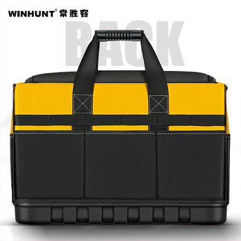 Elektritööriistade kott vastupidava plastikust alusega ja paksendatud Oxfordi kangaga, kaasaskantav õla stiil