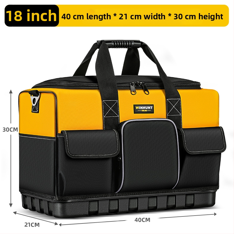 Elektritööriistade kott vastupidava plastikust alusega ja paksendatud Oxfordi kangaga, kaasaskantav õla stiil