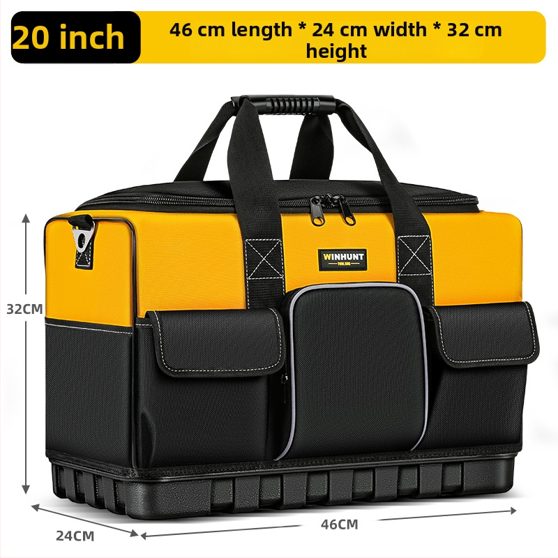 Elektritööriistade kott vastupidava plastikust alusega ja paksendatud Oxfordi kangaga, kaasaskantav õla stiil