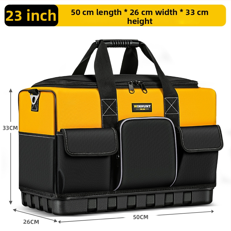 Elektritööriistade kott vastupidava plastikust alusega ja paksendatud Oxfordi kangaga, kaasaskantav õla stiil