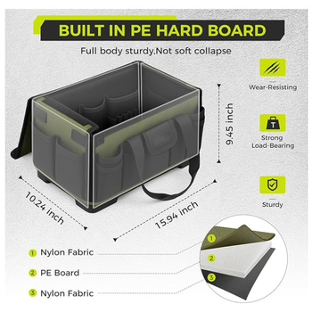 Τσάντα εργαλείων βαρέος τύπου με 46 θήκες, σκληρή βάση, αδιάβροχες θήκες, από Oxford ύφασμα