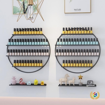 Дисплей за лакове за нокти – метална конструкция, окачващ стенен дисплей за маникюр