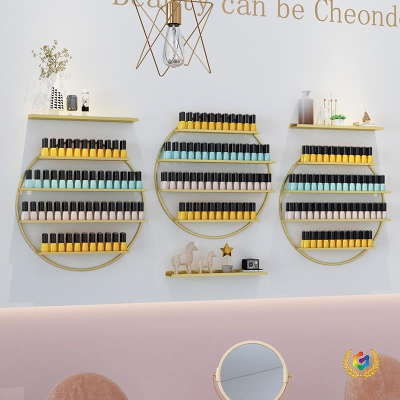 Дисплей за лакове за нокти – метална конструкция, окачващ стенен дисплей за маникюр