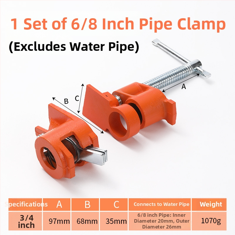 F-tüüpi klamber puidutööks ja kivide jaoks — terasest, piiramat kinnitusteulatus, kaal 1,4