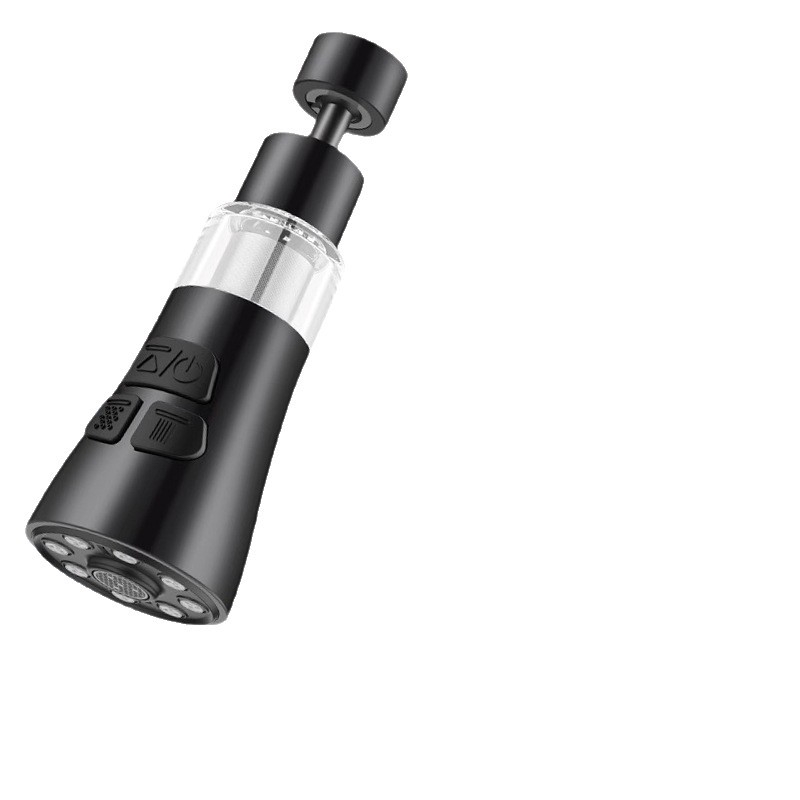 Разширител за кухненски кран със защита от пръски, въртяща се аераторна глава и филтър (ABS + неръждаема стомана)