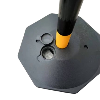 Mozgatható vízzel töltött műanyag figyelmeztető oszlop, ütközés elleni korlát, PE rugalmas oszlop, levehető