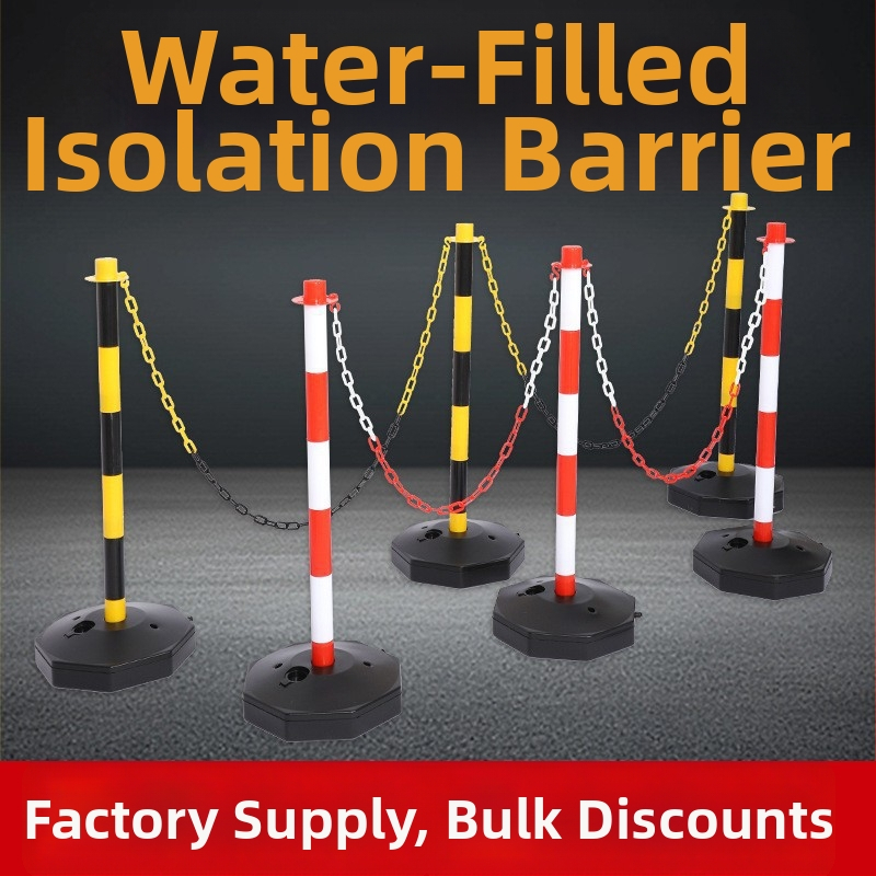 Pārvietojamā plastmasas brīdinošā kolonna ar ūdens piepildi, pret sadursmes barjers, PE elastīgā kolonna, atdalāma