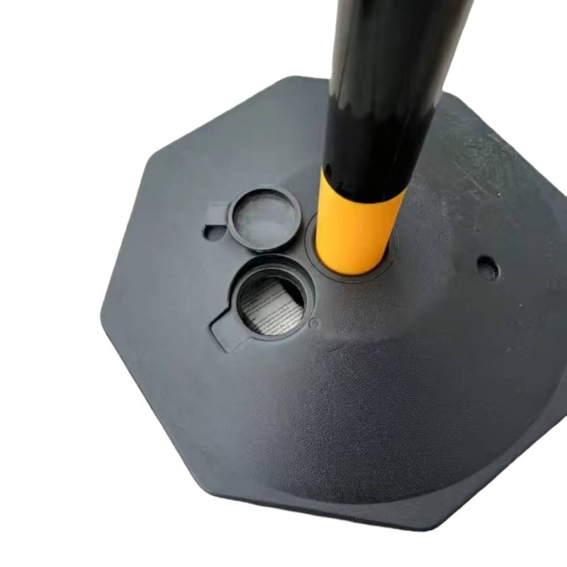 Mozgatható vízzel töltött műanyag figyelmeztető oszlop, ütközés elleni korlát, PE rugalmas oszlop, levehető