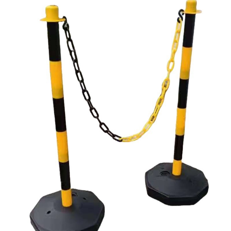 Mozgatható vízzel töltött műanyag figyelmeztető oszlop, ütközés elleni korlát, PE rugalmas oszlop, levehető