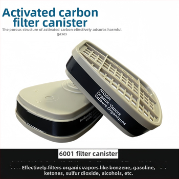 Gumijas gāzes maska aizsardzībai pret industriālo putekļu, aerosola krāsu, pesticīdiem un ķīmiskajiem tvaikiem