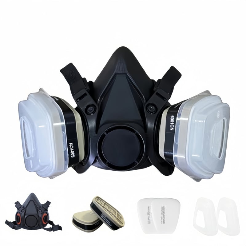 Gumena maska za zaštitu od industrijskog prašine, spreja boje, pesticida i kemijskih para