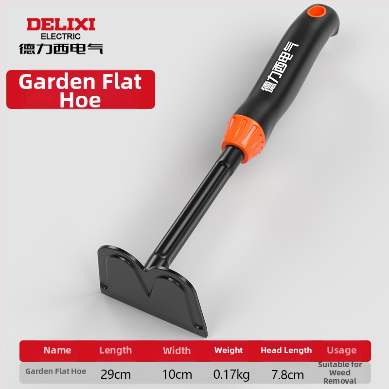 Delixi Electric aianduskühvli komplekt, süsinikterasest, kolmeosaline komplekt aianduseks, lillepeenrale ja randale