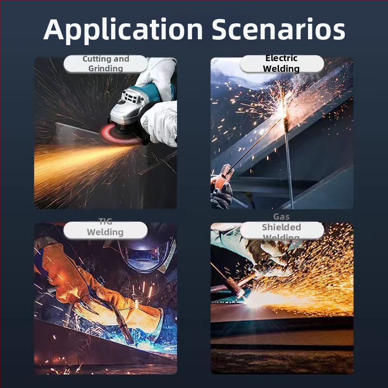 Zvāšanas maska ar automātisku tumšošanu, uz galvas nēsājama, pneimatiskā vadība, karsts gaiss un tālā infrredzā starojums