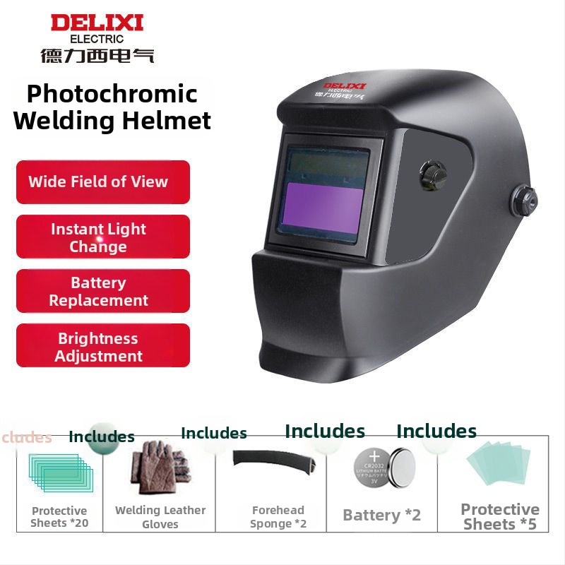 Sulatamise kiiver automaatse tumenemise läätsedega, pea peal kandmiseks, pneumaatiline ajam, kuum õhk ja kauge infrapuna kiirgus