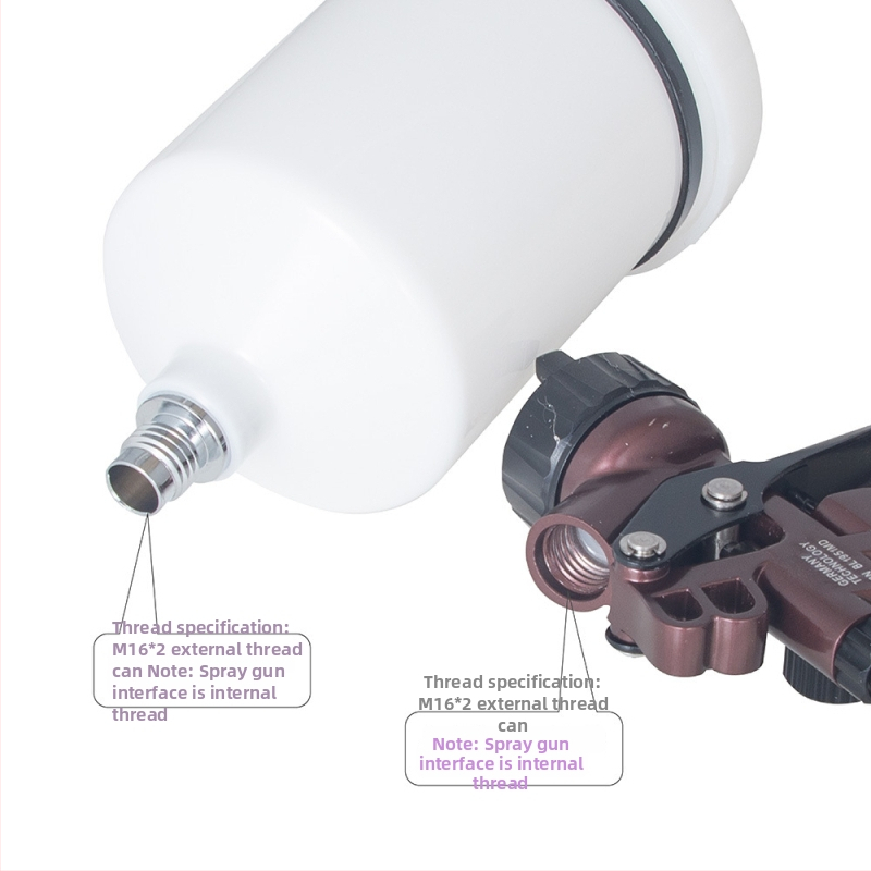 AdwardsDavis Pneimatiskā smidzināšanas pistoles piederums ar M16x2 un M16x1.5 vītnēm, 600 ml ietilpība, sērija GFG TT GTI