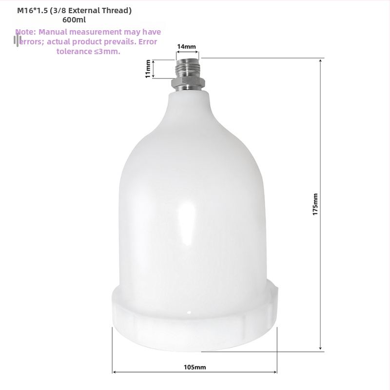 AdwardsDavis Pneumaatiline spreipüstoli lisaseade M16x2 ja M16x1.5 keermestusega, 600 ml maht, seeria GFG TT GTI