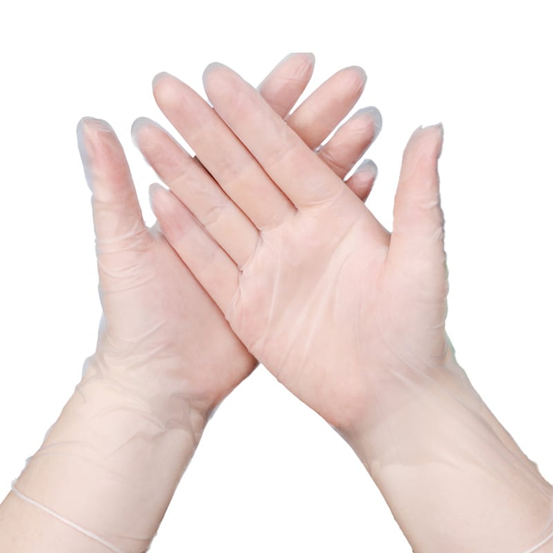 Ühekordsed PVC-kindad toiduvalmistamiseks, kateringile ning köögile ja koduseks kasutamiseks, läbipaistvad, pulberivabad, 100 tk, kaitsvad, veekindlad, libisemiskindlad