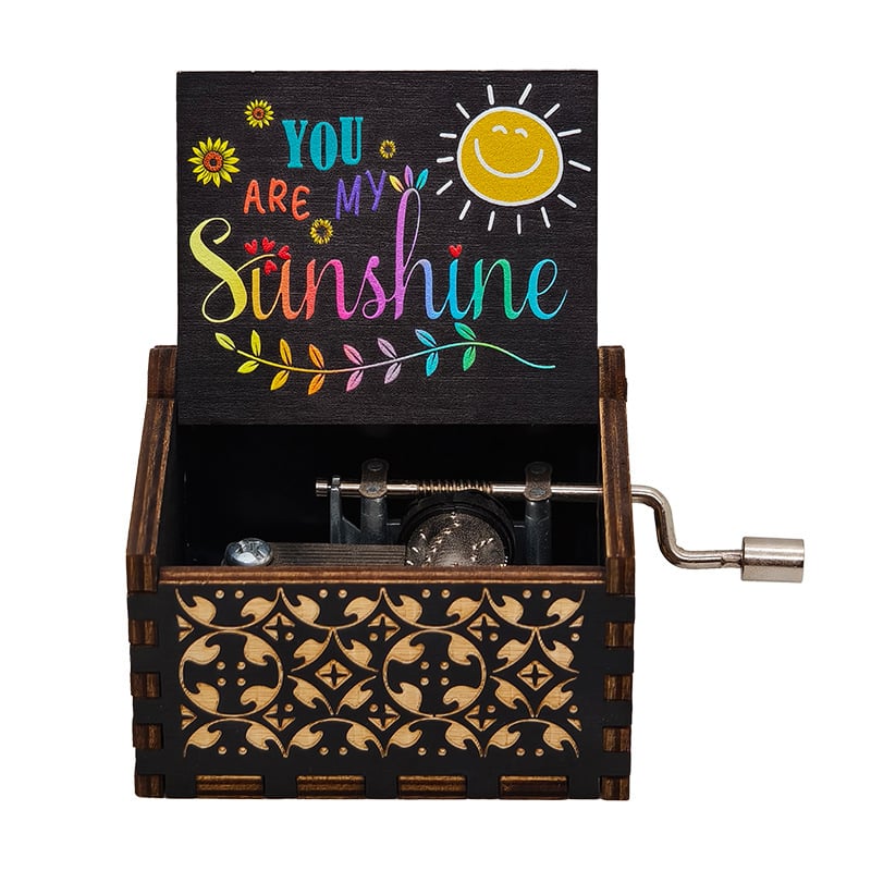 Puidust käsitsi treitud muusikakarp "Sa oled minu päikesekiir" - kaunilt maalitud muusikakarp, suurepärane kingitus tänavamüüjatele ja hulgimüüjatele.