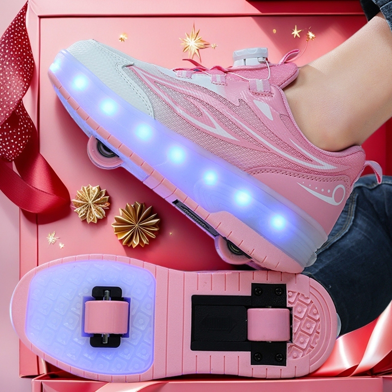 Евтини детски ролкови кънки с четири колела на едро, невидими прибиращи се ролкови кънки за момичета, ученически спортни ролкови кънки с осем колела за момчета