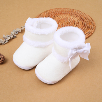 Нови есенно-зимни бебешки обувки в европейски и американски стил, бебешки обувки за 0-1 година, бебешки обувки с мека подметка и голяма панделка за 3-6-7-9-11 месеца