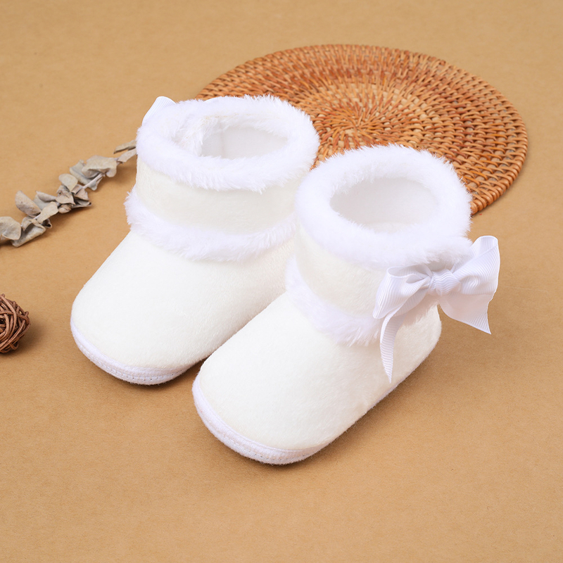Нови есенно-зимни бебешки обувки в европейски и американски стил, бебешки обувки за 0-1 година, бебешки обувки с мека подметка и голяма панделка за 3-6-7-9-11 месеца
