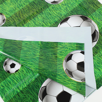 Jalgpalliteemaline murukate, fännikaunistus, veekindel ühekordne PE-kate, 137*274 cm