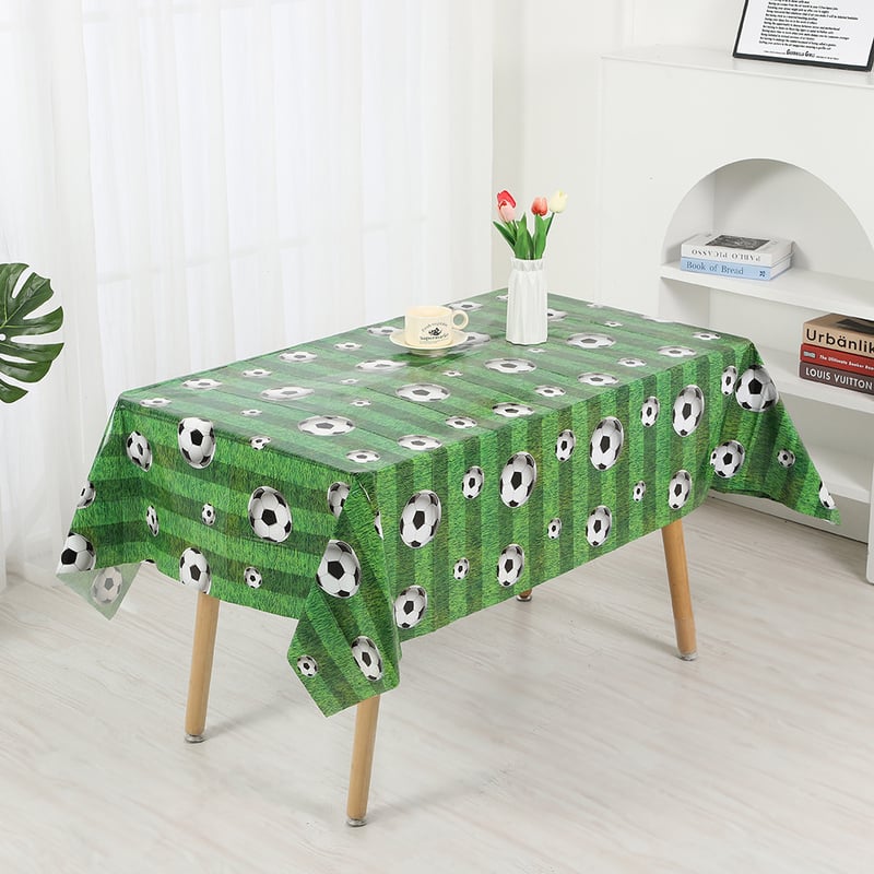 Jalgpalliteemaline murukate, fännikaunistus, veekindel ühekordne PE-kate, 137*274 cm