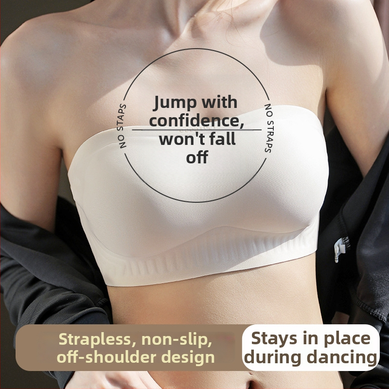 Rinnahoidja ilma õla, õmblusteta push-up, libisemiskindel, 3/4 kauss, õhukesed vormitud kausid, eemaldatavad kahekordsed õlapaelad, selja kolm konksurida
