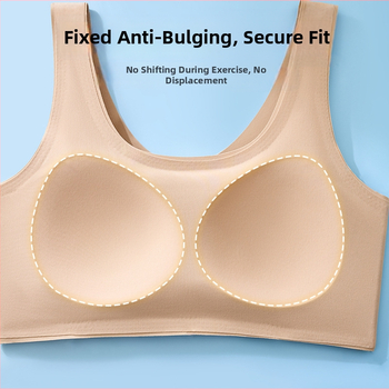 Vesti-stiilis sportlik rinnahoidja, õmblusteta, hingav; 3/4 kauss, õhuke mold-kauss; Ice Silk nailonist materjal; teismelised 13–18