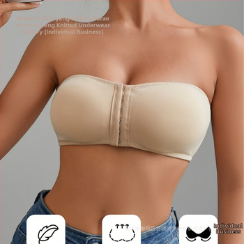 Traadita bandeau rinnahoidja eesluku, reguleeritav, õhukesed vormitud kausid (3/4)