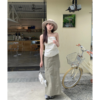 Õlarihmadeta toru-top, kitsas lõige, puuvill 80–90%, suvi 2025