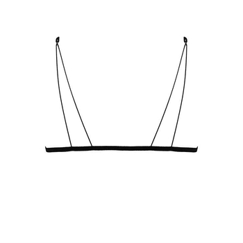 Kolmnurkse rinnahoidja traadita, eeslukk, õhukesed rihmad, 100% puuvill