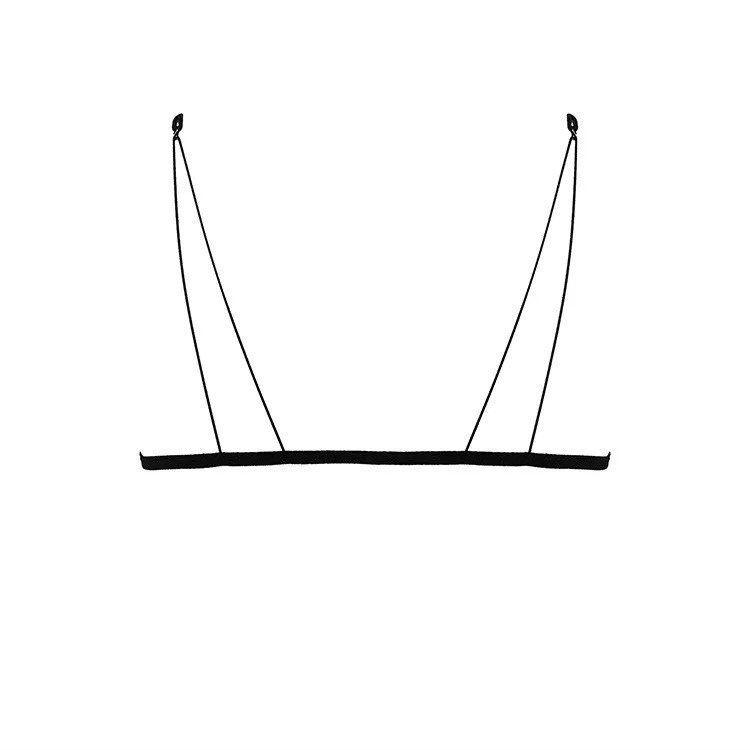 Kolmnurkse rinnahoidja traadita, eeslukk, õhukesed rihmad, 100% puuvill