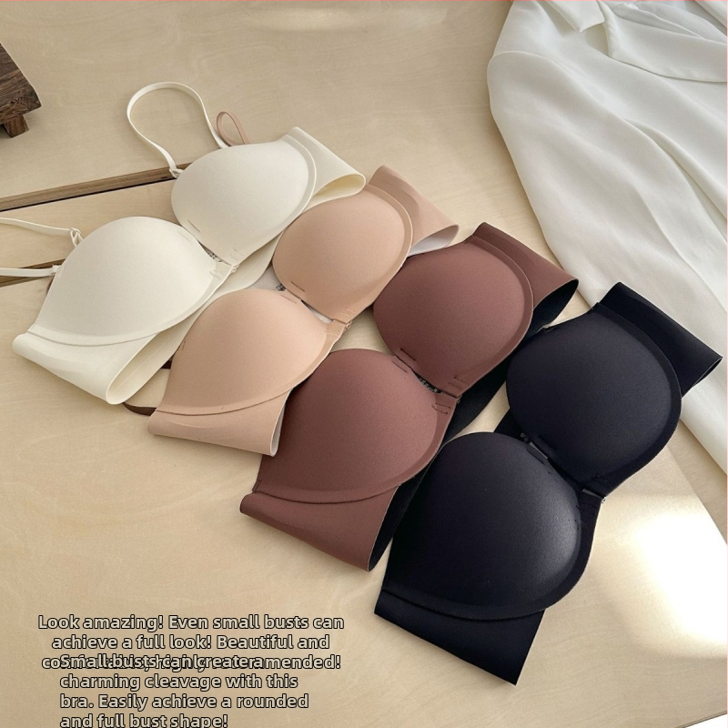 Nailonist bra wrap/tube top, be õlgadest, topelt eeslukk, ristatud selg, 1/2 tass, keskmise kujuga tass