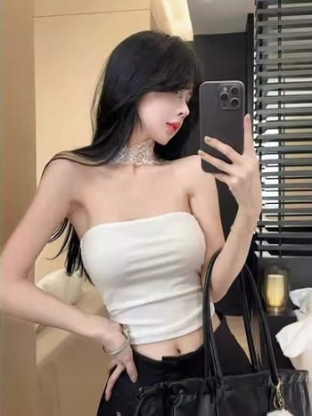 Naiste halterneck top, kitsas lõik, PVC kangas, eemaldatavad õlapaelad, ühes toonis