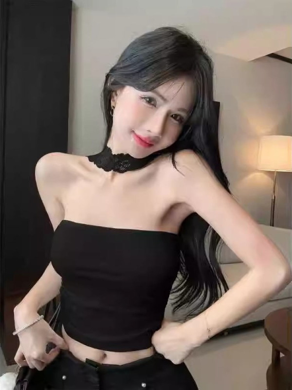 Naiste halterneck top, kitsas lõik, PVC kangas, eemaldatavad õlapaelad, ühes toonis