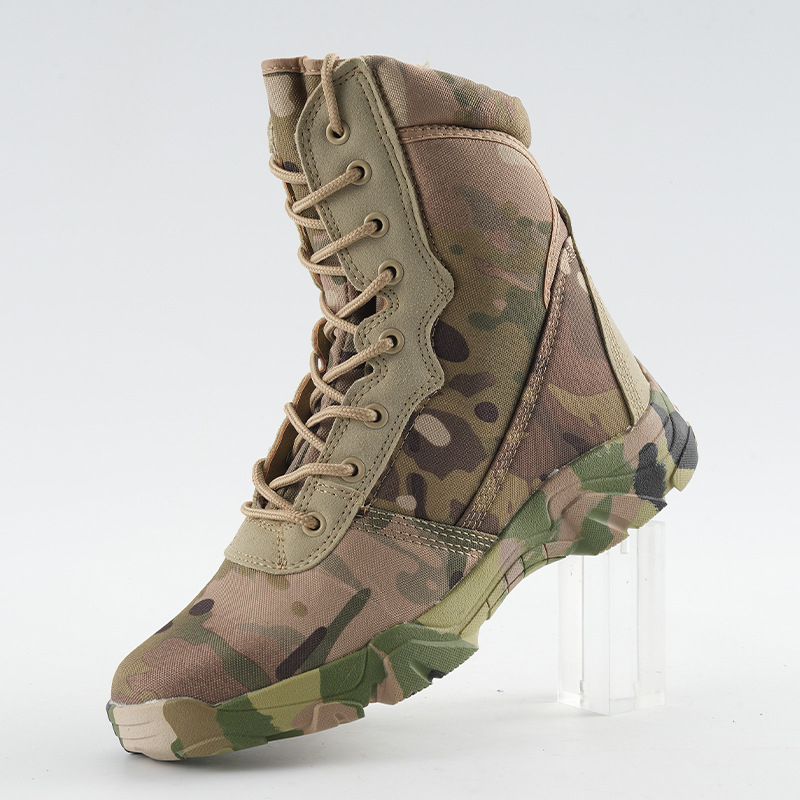 Νέες ανδρικές μπότες Oxford από ύφασμα, με ύφασμα καμουφλάζ και ύφασμα Python, μπότες υψηλής εκπαίδευσης μάχης, αναπνεύσιμα παπούτσια πεζοπορίας, ανδρικές μπότες ερήμου