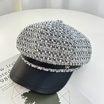 Novi britanski stilski jednobojni veliki osmerokutni šešir za muškarce i žene iz 2025., zakrivljeni vizir s pačjim kljunom za proljeće i jesen