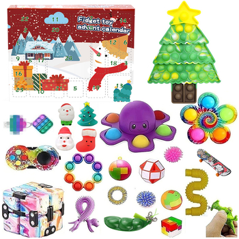 Трансграничен 2025 Нов продукт Кутия за таймер Щора Детско парти Декомпресия Направи си сам Откъсващ се Календар Щора Кутия Коледна играчка