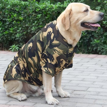 Καλοκαιρινά ρούχα παραλλαγής για σκύλους, άνετη εφαρμογή, κατάλληλα για Λαμπραντόρ, Μπόρντερ Κόλι, Γκόλντεν Ριτρίβερ, μεγαλόσωμους και μεσαίους σκύλους, casual ένδυση με κοντά μανίκια.