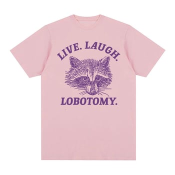 Tiešraides joku T-krekls ar lobotomiju un jenotu vīriešiem un sievietēm, moderns O-veida kakla tops harajuku stilā