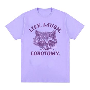 Tiešraides joku T-krekls ar lobotomiju un jenotu vīriešiem un sievietēm, moderns O-veida kakla tops harajuku stilā