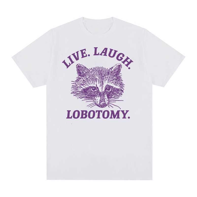 Tiešraides joku T-krekls ar lobotomiju un jenotu vīriešiem un sievietēm, moderns O-veida kakla tops harajuku stilā