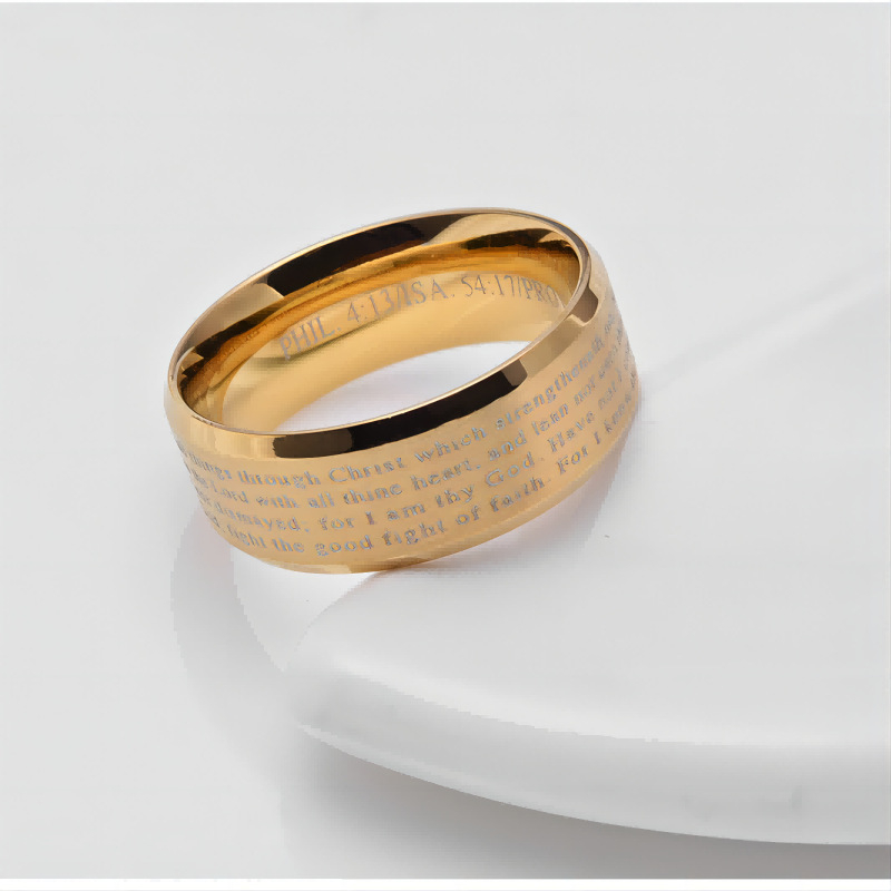 Retro lazeriu graviruoti nerūdijančio plieno žiedai vyrams ir moterims, titano plieno papuošalai, didmeninė prekyba iš gamintojų