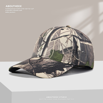 Шапки за външна търговия, бейзболни шапки с камуфлажни листа в европейски и американски стил, трансгранични хип-хоп мъжки и дамски нишови слънцезащитни шапки на едро, модерни