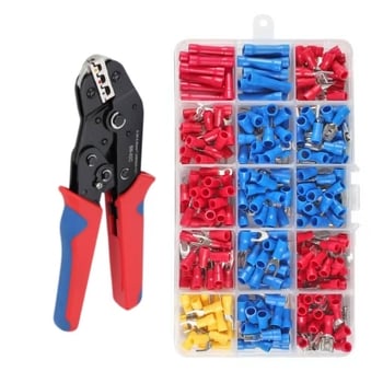 SN-02C Kliješta za krimpovanje s čegrtaljkom, predizolirana kliješta za krimpovanje SVRV hladno prešani terminali Stezaljke za krimpovanje u obliku slova O