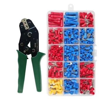 SN-02C Kliješta za krimpovanje s čegrtaljkom, predizolirana kliješta za krimpovanje SVRV hladno prešani terminali Stezaljke za krimpovanje u obliku slova O