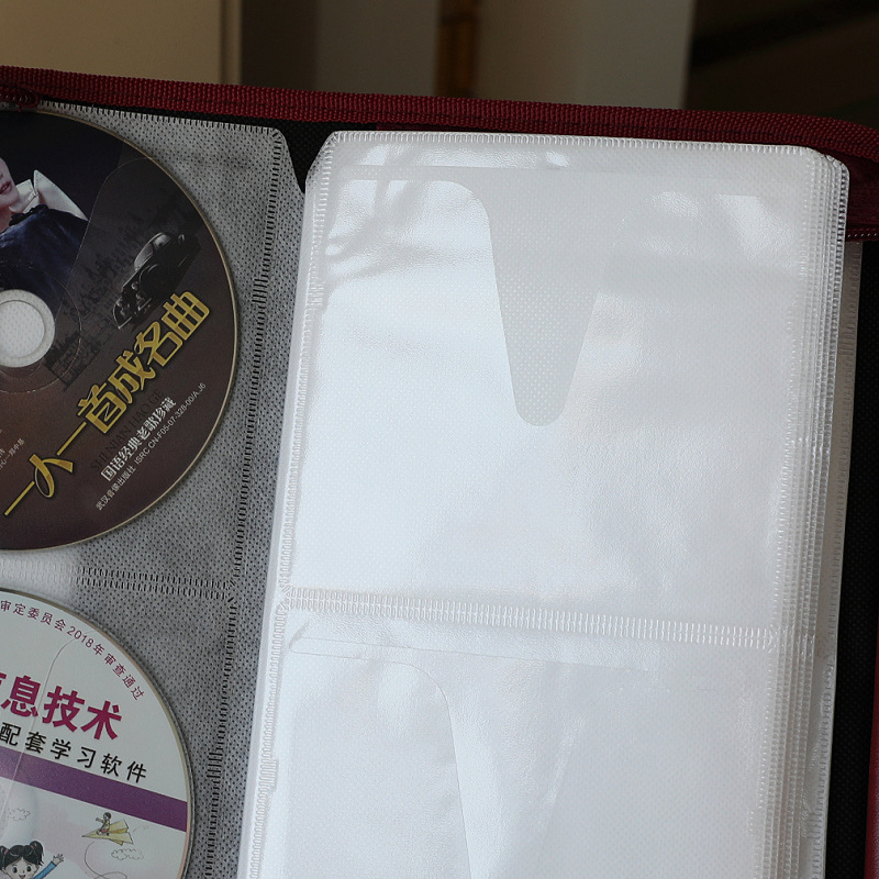 Tarpvalstybiniu mastu populiarus CD dėklas, didelės talpos CD laikiklis, diskų laikymo albumas, DVD albumo krepšys, dulkėms atsparus laikymo krepšys, 128 diskai